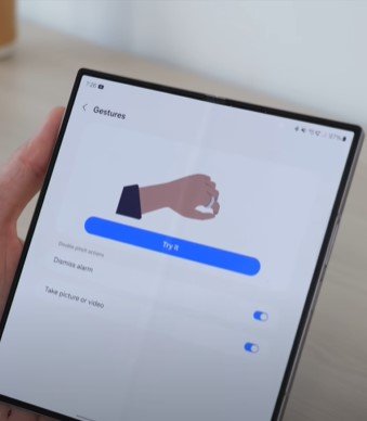 Galaxy Ring Gestures Setting in samsung wearable app