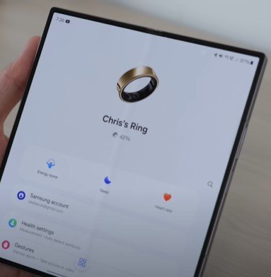 Samsung Galaxy ring wearable app features