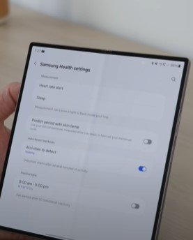 Wearable App settings for the Galaxy Rings